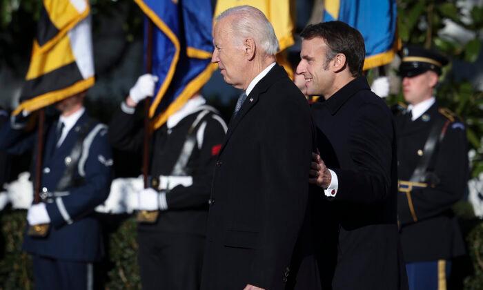 Biden and First Lady Greet French President Macron