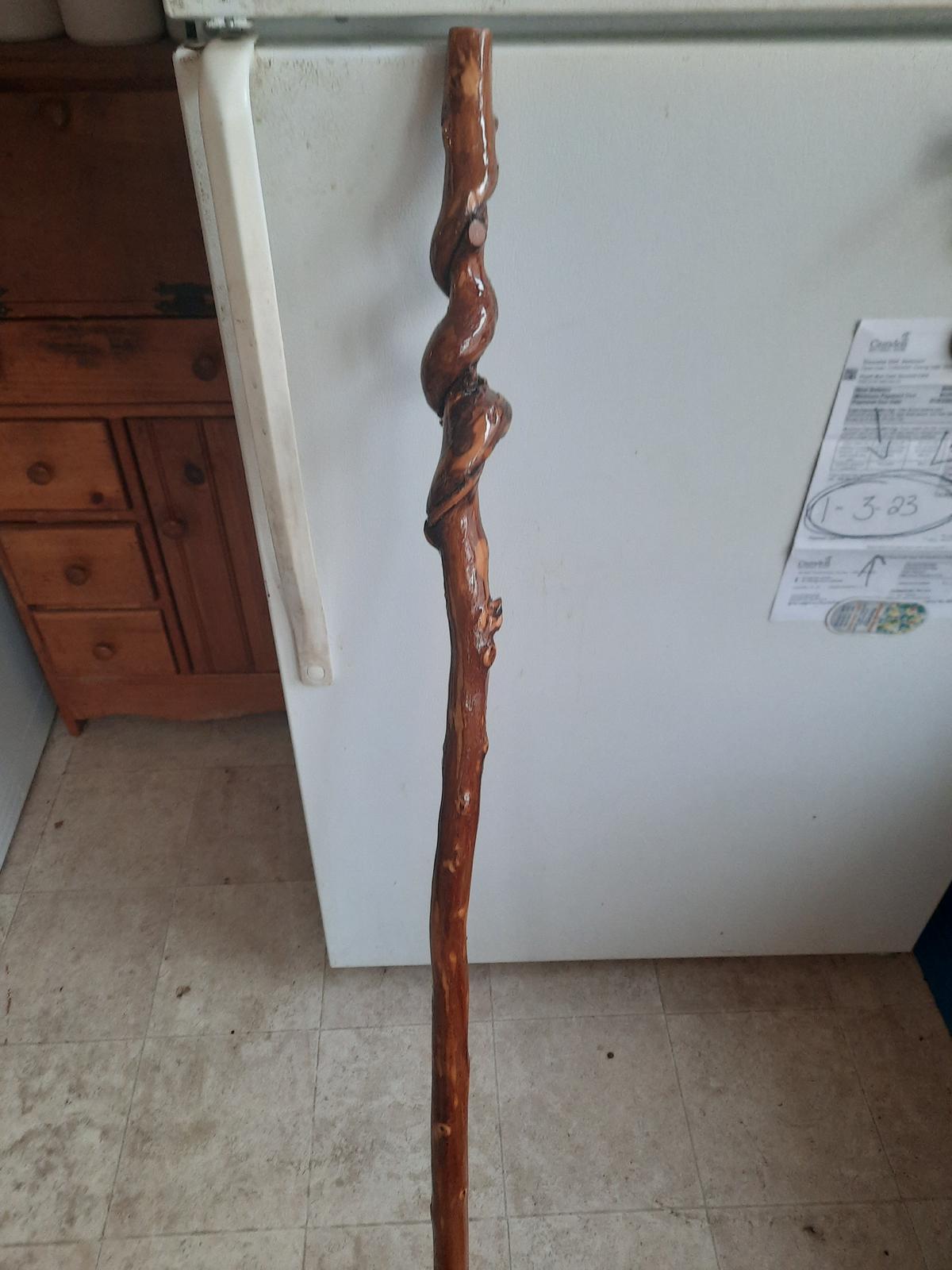 The walking stick Frazier made for his grandson. (Courtesy of Trevor Michaud)