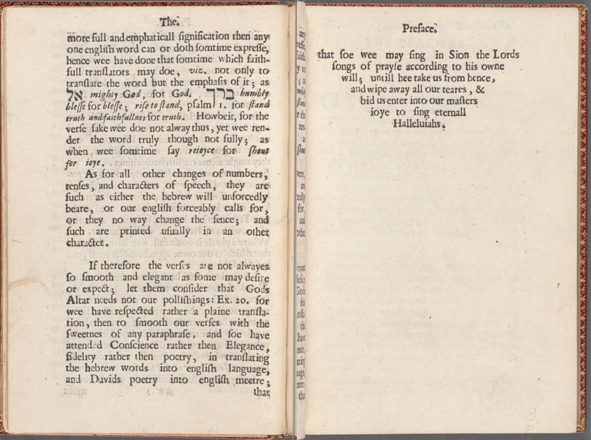 A page from the "Whole Book of Psalms" printed in the Massachusetts Bay Colony by Puritans. (New York Public Library)