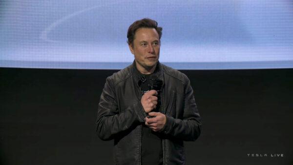Tesla Chief Executive Elon Musk speaks during the live-streamed unveiling of the Tesla Semi electric truck in Nev. on Dec. 1, 2022. (Tesla/Handout via Reuters)