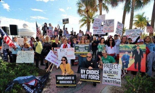 Florida Fathers for Freedom and Gays Against Groomers jointly held a Protect the Children rally in Fort Lauderdale in December 2022. (Courtesy of Florida Fathers for Freedom)