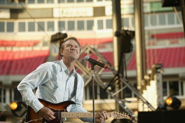 Country singer Glen Campbell, shown here performing in 2004, had a big hit in "Wichita Lineman" by Jimmy Webb. (Rusty Russell/Getty Images)
