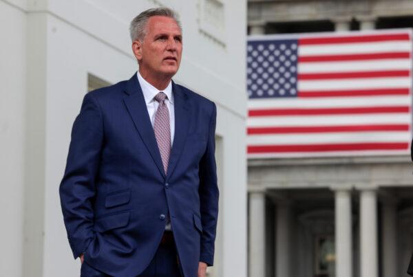 U.S. House Minority Leader Kevin McCarthy (R-Calif.) leaves a meeting with U.S. President Joe Biden at the White House in Washington on Nov. 29, 2022. (Kevin Dietsch/Getty Images)