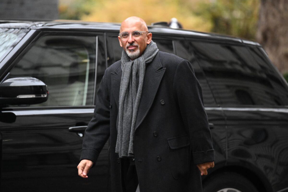Nadhim Zahawi, Conservative Party chairman and minister without portfolio, arrives at 10 Downing Street for a Cabinet meeting, in London, on Nov. 29, 2022. (Leon Neal/Getty Images)