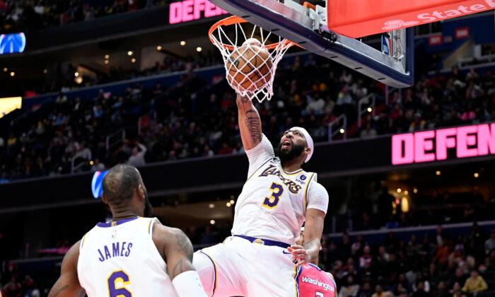 Anthony Davis Notches 55 Points as Lakers Beat Wizards
