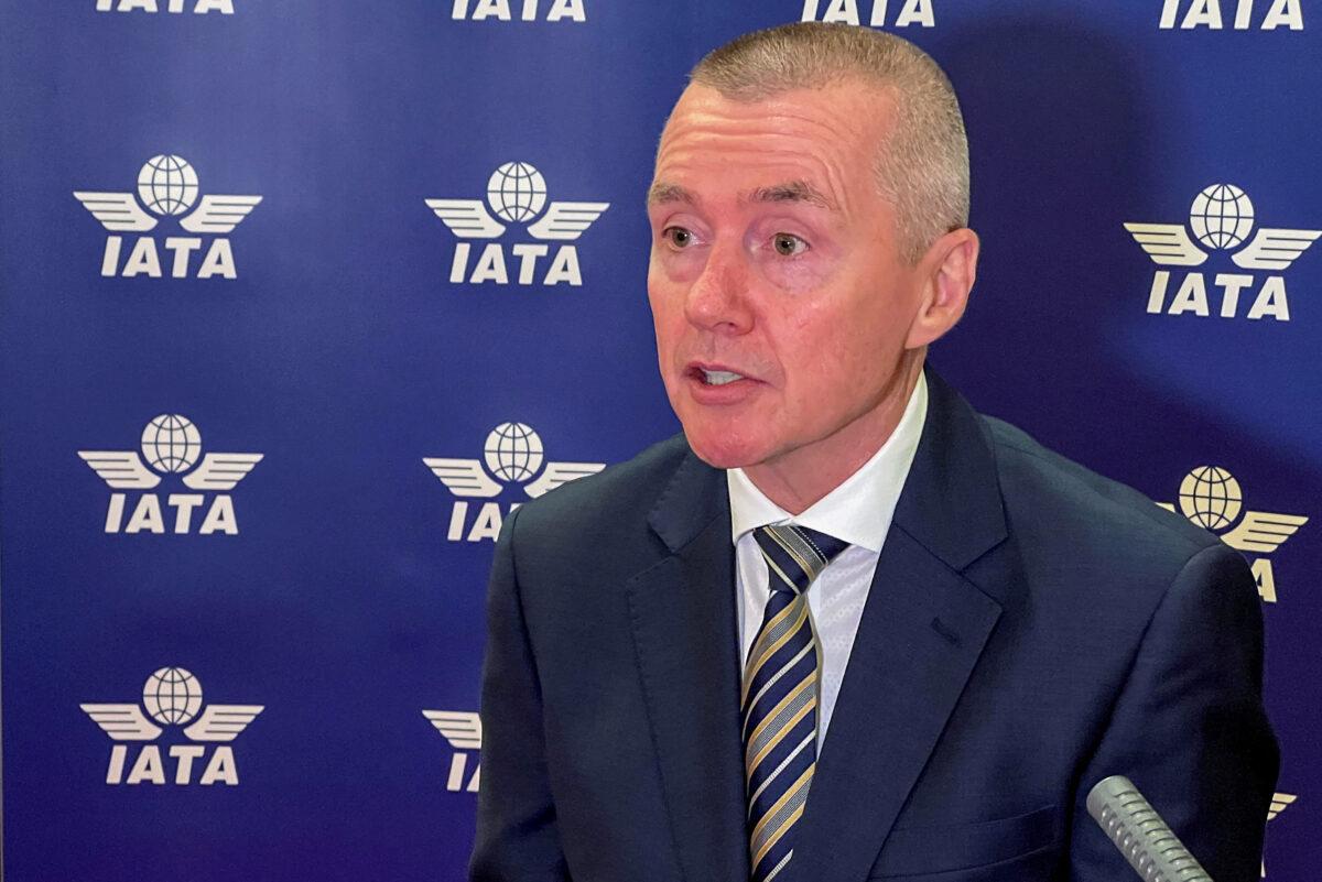 Global airline industry body International Air Transport Association (IATA) Director General Willie Walsh attends an interview with Reuters in Doha, Qatar, on June 19, 2022. (Imad Creidi/Reuters)