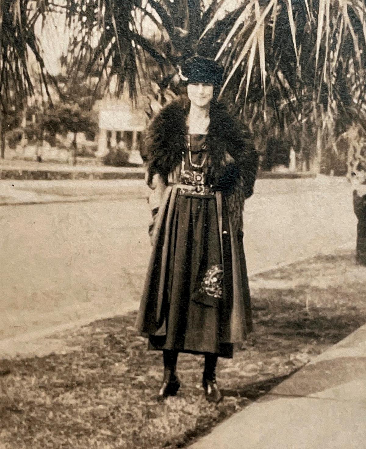 The author's grandmother, Christine Alvina Schisler Dietz, on her honeymoon, circa 1920. (Courtesy of Rona Simmons)