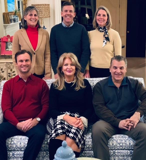 Hill Pointe School founding board members (Front) Neal Cole (L), Mary Shafer (C), John Polizzi (R); (Back) Kelly Boll (L), Murray Sales (C), and Biz Williamson (R) in Grosse Pointe, Michigan. (Courtesy Hill Pointe School)