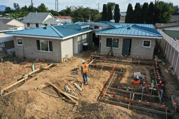 The Newport Beach Animal Shelter under construction. (Courtesy of Slater Builders)