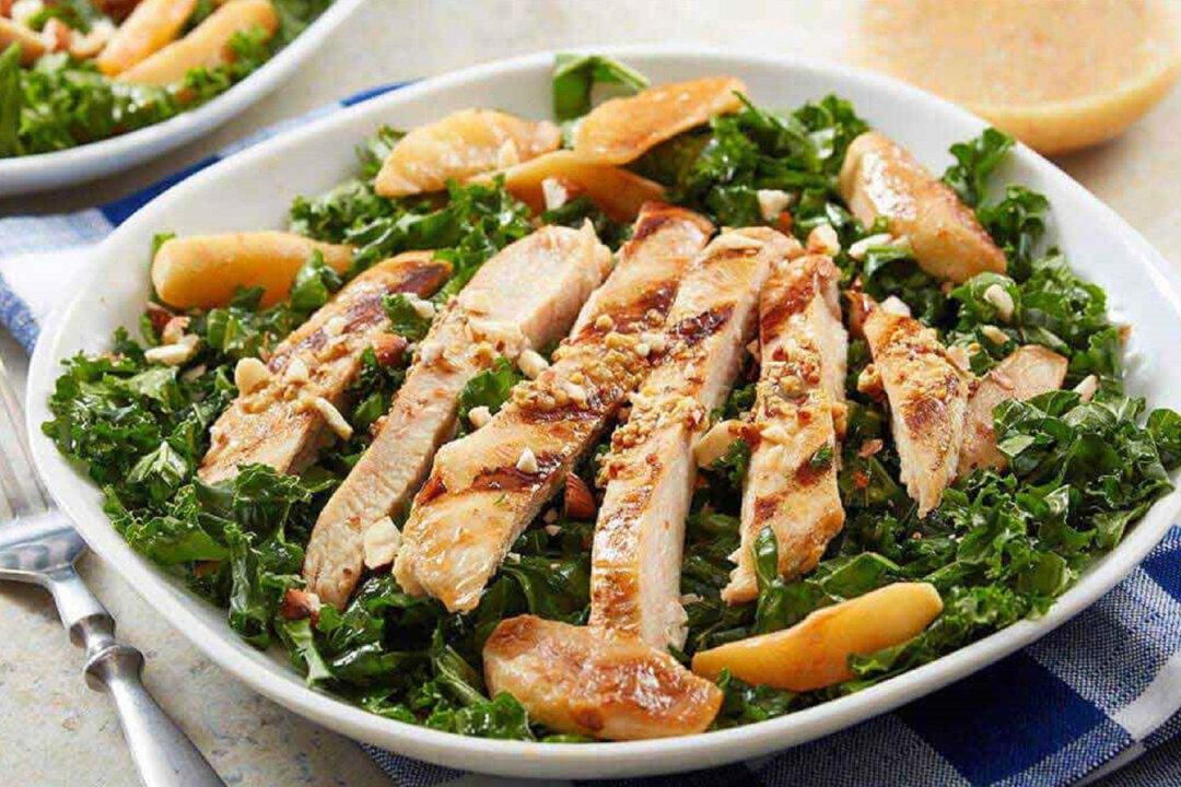 Hard Apple Cider-Glazed Chicken Kale Salad