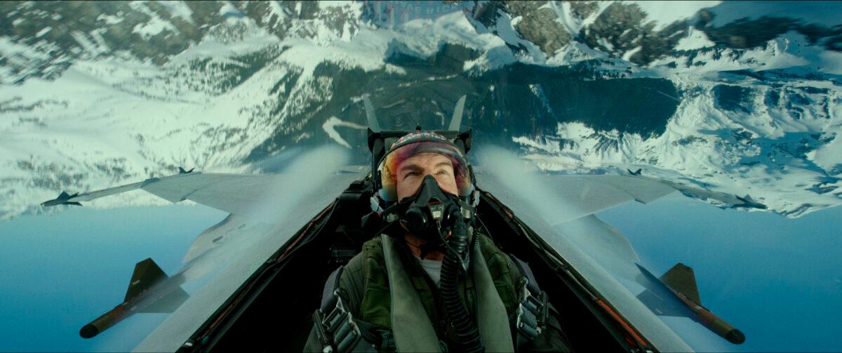 Tom Cruise as Capt. Pete "Maverick" Mitchell in "Top Gun: Maverick." (Paramount Pictures via AP)