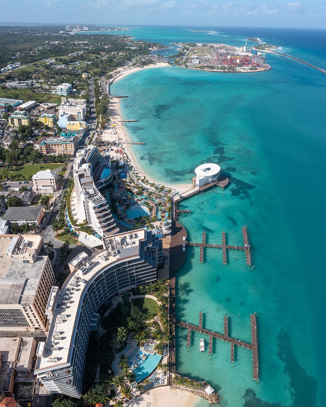Aerial view of downtown Nassau, Bahamas, on Dec. 3, 2022. (Nicholas Ewing/ The Epoch Times)