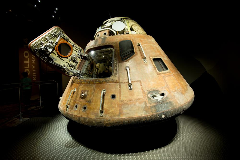An Apollo command module is just one of many spacecraft on display at the Kennedy Space Center in Florida. (Mia2you/Shutterstock)