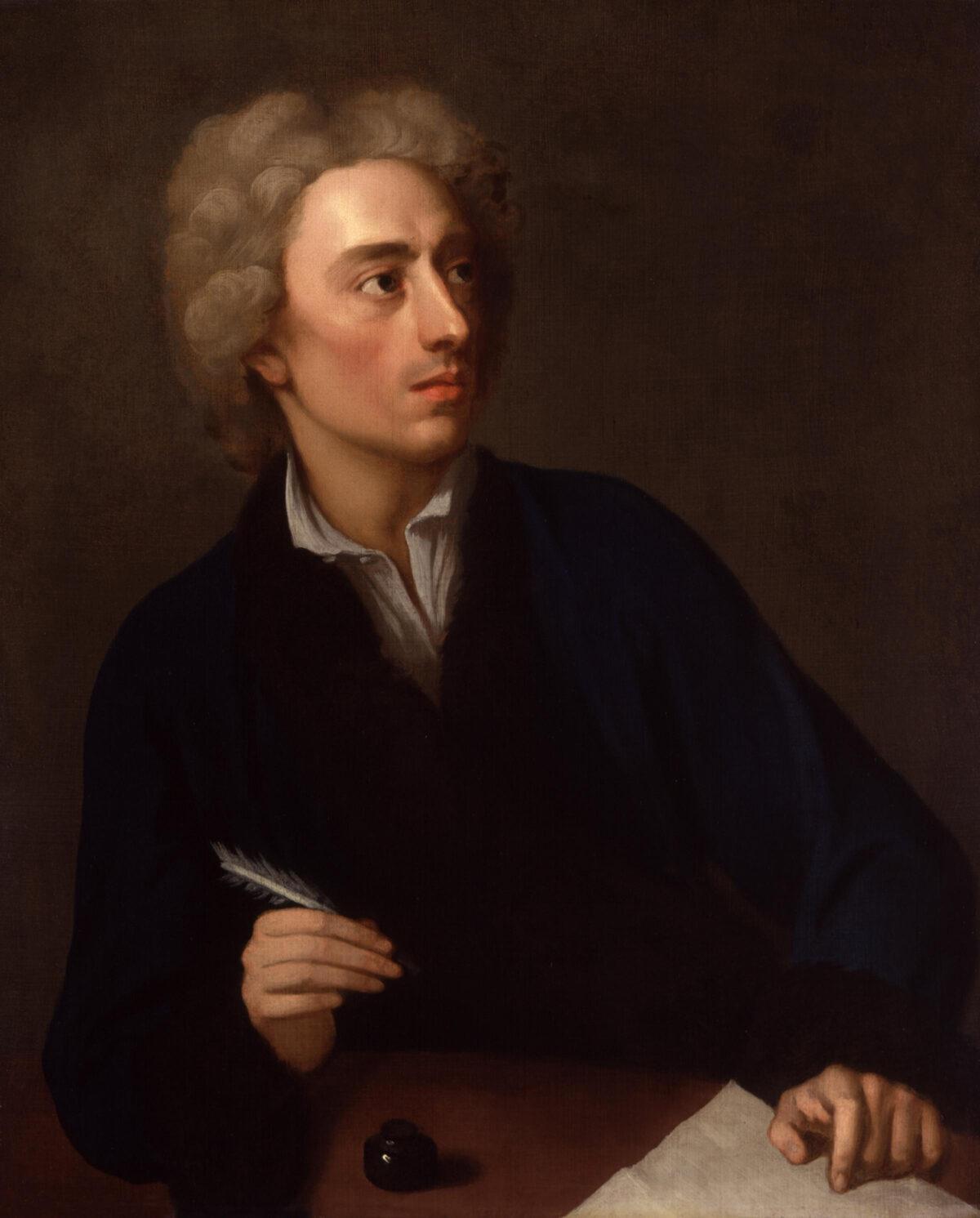 "Alexander Pope," circa 1727, by Michael Dahl. Oil on canvas. National Portrait Gallery, London. (Public Domain)