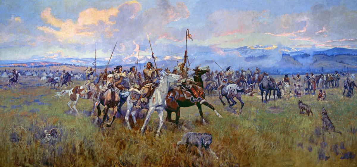 ‘Cowboy Artist’ Paints an Epic Event: ‘Lewis and Clark Meeting the Flathead Indians at Ross Hole’