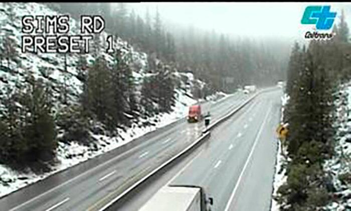 Storm Blowing Through California Dumps Snow in Sierra