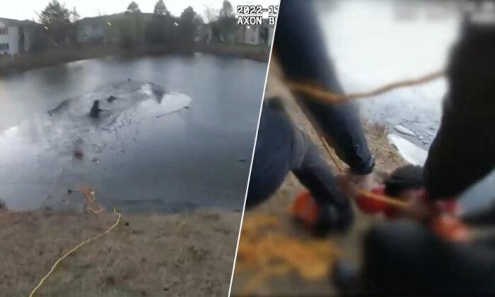 Dramatic Bodycam Footage Captures Officers Rescuing Boy, 9, and Woman From an Icy Pond