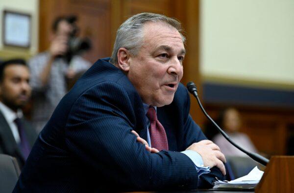 FTX Group CEO John Ray testifies before the House Financial Services Committee on "Investigating the Collapse of FTX, Part I," at the U.S. Capitol in Washington on Dec. 13, 2022. (Olivier Douliery/AFP via Getty Images)