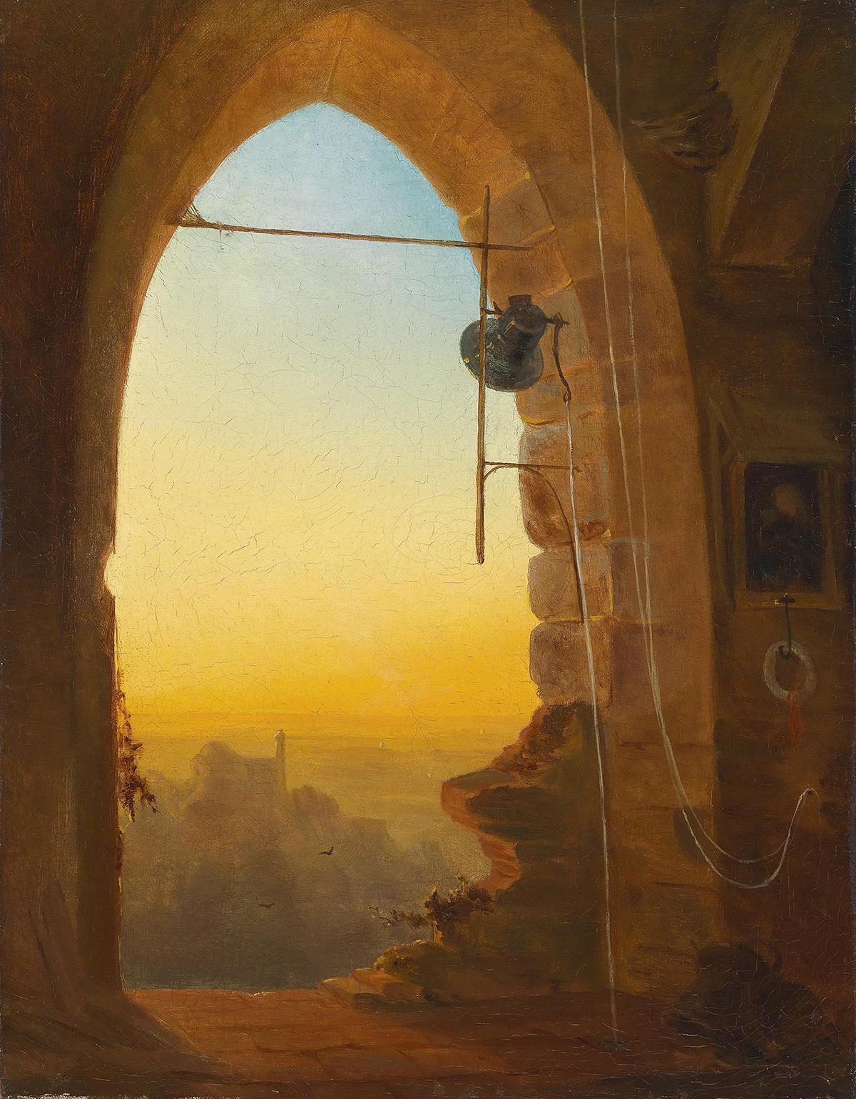 Tennyson’s ringing bells echo our own yearning for a renewal of goodness, truth, and beauty. “The Evening Bell,” 19th century, by Bernhard Stange. Oil on canvas. (Public Domain)