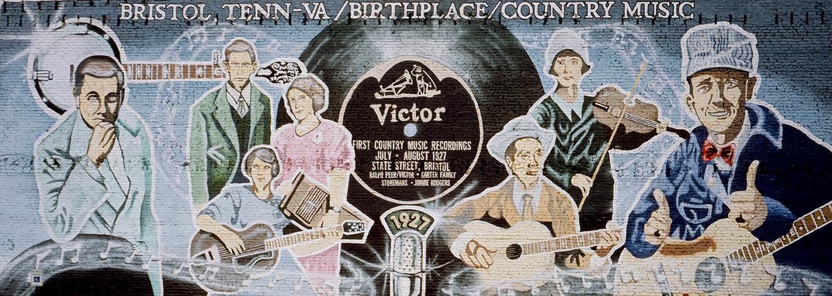 Mural to country music in Bristol, Va. Carol M. Highsmith Archive, Library of Congress. (Public Domain)