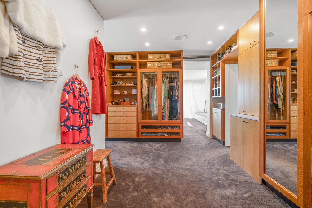 The master bedroom features very generous closet space and a spacious dressing area. (Sydney Sotheby’s International Realty)