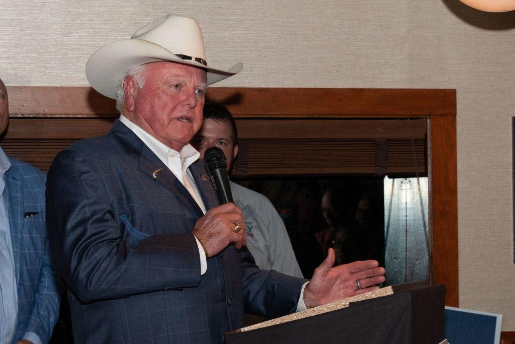 Texas Agriculture Commissioner Sid Miller speaks during a Texas Republican Party election night rally in Austin, Texas, on Nov. 8, 2022. (Suzanne Cordeiro/AFP via Getty Images)