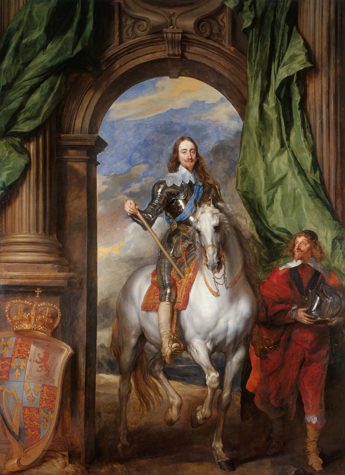 "Charles I (1600–1649) With M. de St Antoine," 1633, by Anthony van Dyck. Oil on canvas. Royal Collection at Windsor Castle, Berkshire, England. (Public Domain)