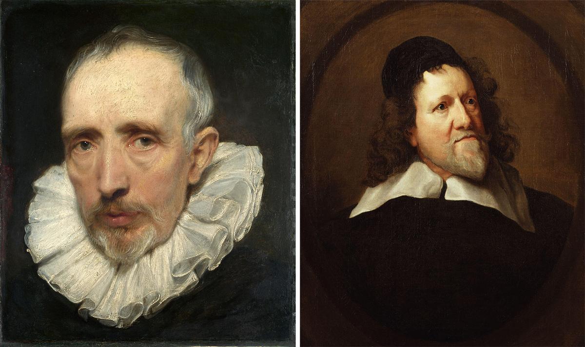 Portraits of Cornelis van der Geest (circa 1620, L) and Inigo Jones (early to mid-17th-century) by Anthony van Dyck. Both are housed at the National Portrait Gallery, London. (Public Domain)