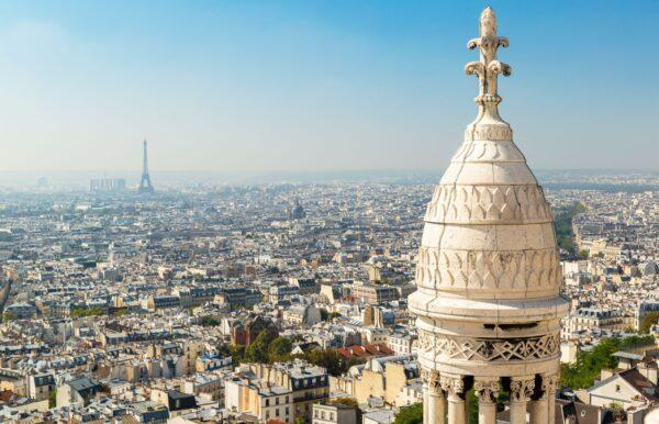 A breathtaking view of Paris from the central dome. Built in 1889, the dome is supported by 80 columns and offers the highest viewpoint in Paris after the Eiffel Tower. (<a href="https://www.shutterstock.com/g/scaliger">Viacheslav Lopatin</a>/<a href="https://www.shutterstock.com/image-photo/view-paris-sacre-coeur-on-montmartre-166247702">Shutterstock</a>)