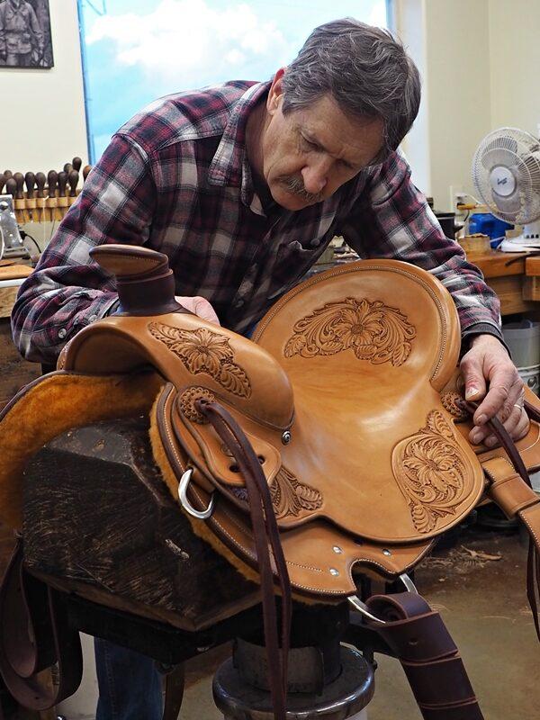 Saddler Cary Schwarz loves to make fully functional fine art saddles. (Courtesy of Cary Schwarz)