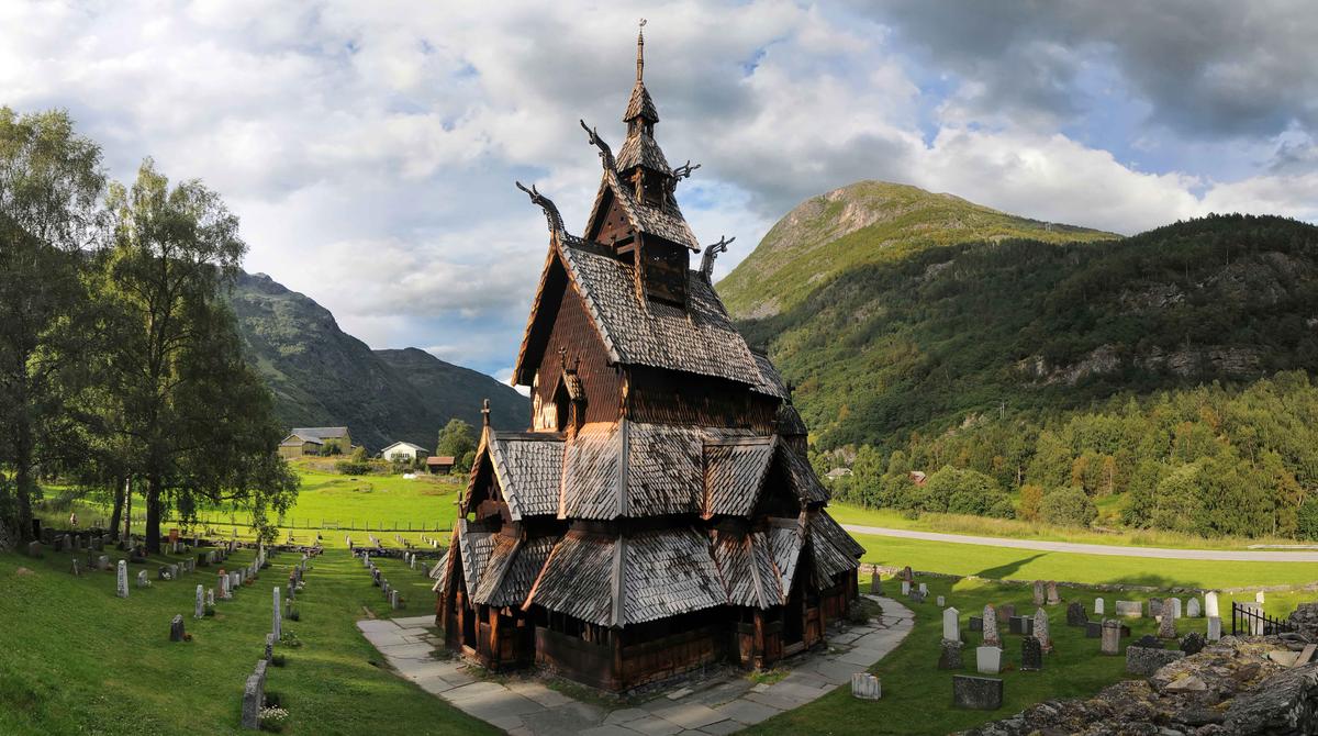 Borgund Stave Church, in the village of Burgund, Laerdal, western Norway. (Haidamac/Shutterstock)