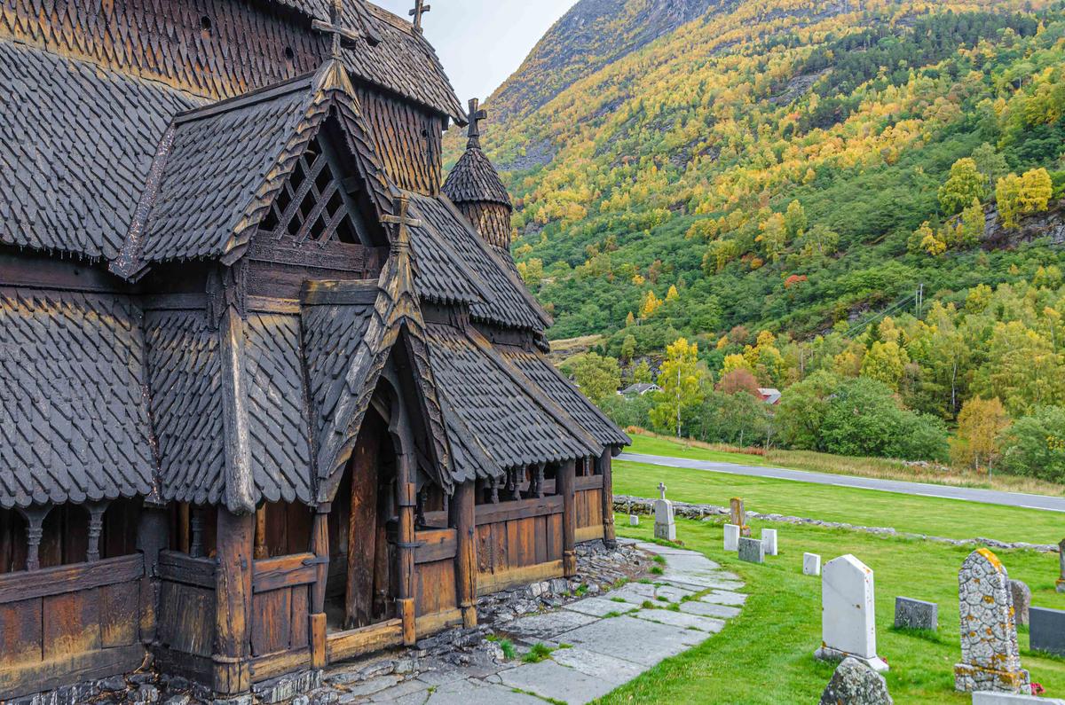 Detail of the entrance of Borgund Stave Church, built circa 1180 in Norway. (pavels/Shutterstock)