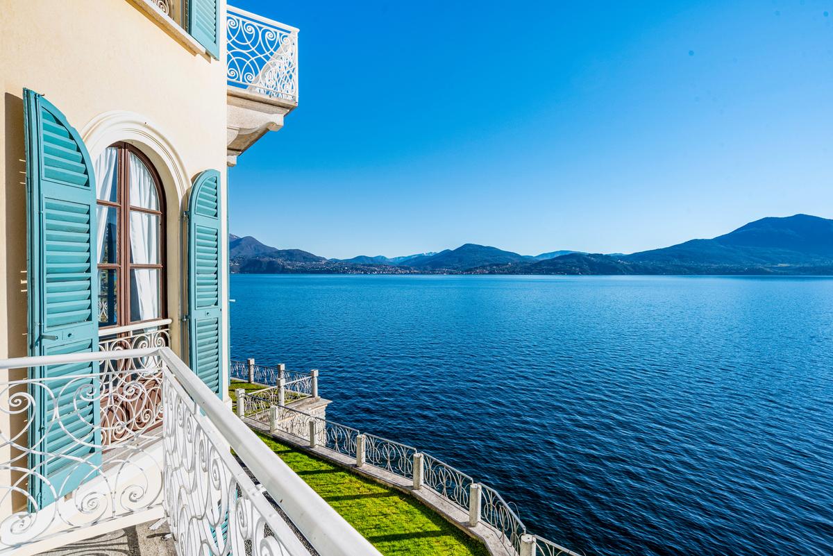 Set in a quaint lakefront medieval town, the villa would be a wonderful vacation home, or a magical primary residence. (Courtesy of Italy Sotheby's International Realty)
