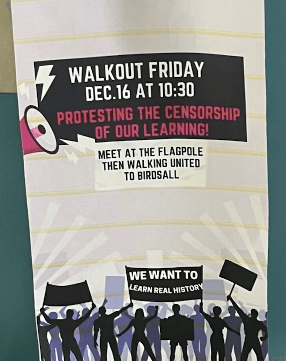 A flier promoting a student walkout in Temecula, Calif. (The Epoch Times)