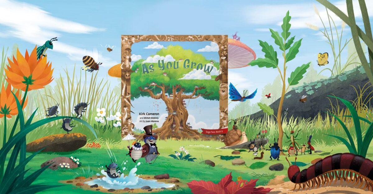Spread from children's book by Kirk Cameron, "As You Grow." (Courtesy of Brave Books)