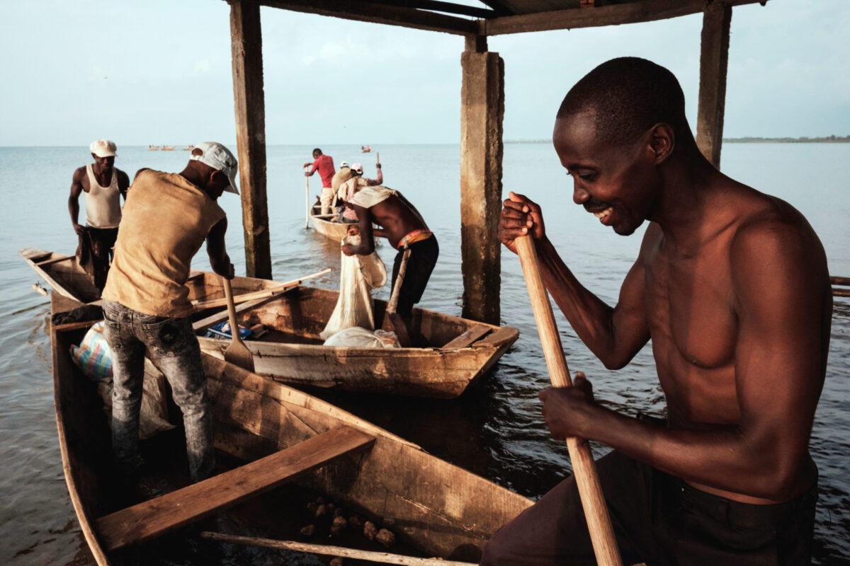 Fishermen leave to fish on Lake Tanganyika in Bujumbura, Burundi, on March 16, 2022. Burundi is classified as the poorest nation in the world in terms of gross domestic product per capita, according to the World Bank. (YASUYOSHI CHIBA/AFP via Getty Images)