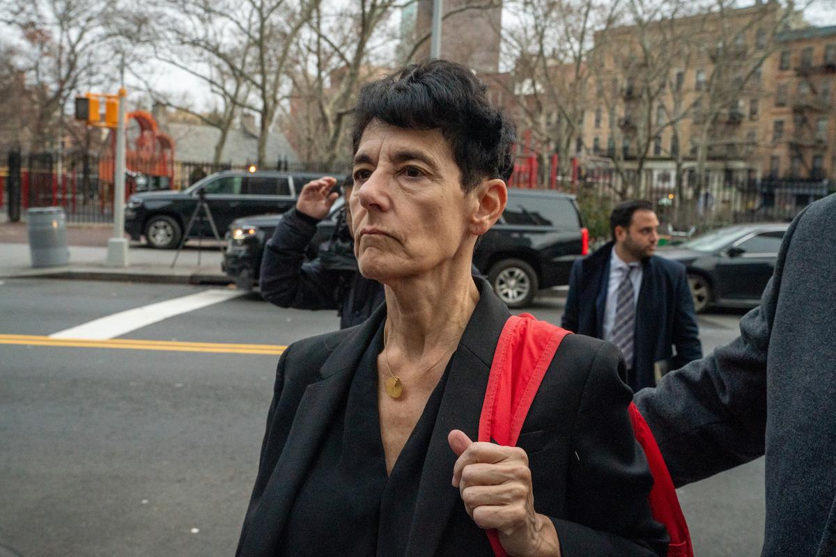 Barbara Fried, the mother of FTX founder Sam Bankman-Fried, arrives for his arraignment and bail hearings at Manhattan Federal Court on December 22, 2022 in New York City. (David Dee Delgado/Getty Images)