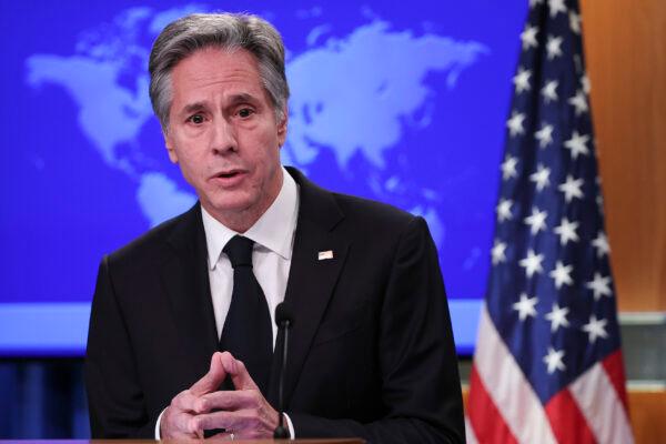 U.S. Secretary of State Antony Blinken speaks during a press conference at the State Department on Dec. 22, 2022, in Washington. (Win McNamee/Getty Images)