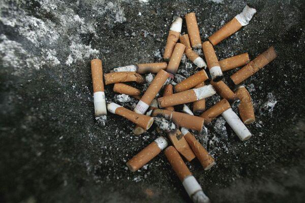 Cigarette stubs are pictured in an ashtray in Frankfurt, Germany, on Dec. 13, 2006. (Ralph Orlowski/Getty Images)