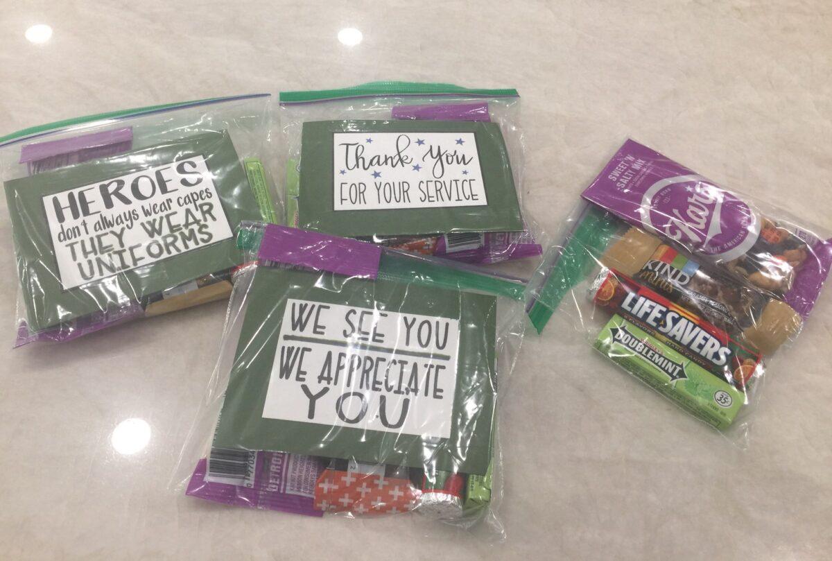 Gifts for Border Patrol officers. (Courtesy of Morale Boosters)