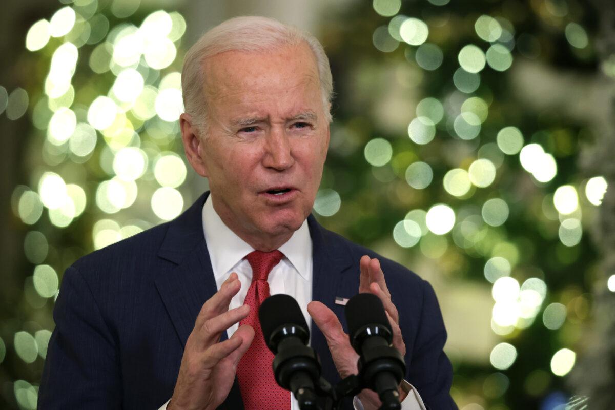 President Joe Biden speaks in Washington on Dec. 22, 2022. (Alex Wong/Getty Images)