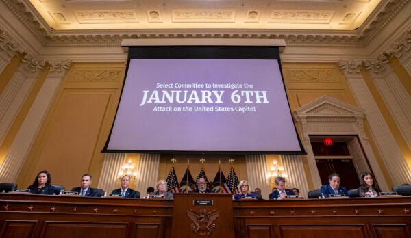 The Jan. 6 Committee in the Canon House Office Building on Capitol Hill in Washington, on Dec. 19, 2022. (Al Drago/Getty Images)