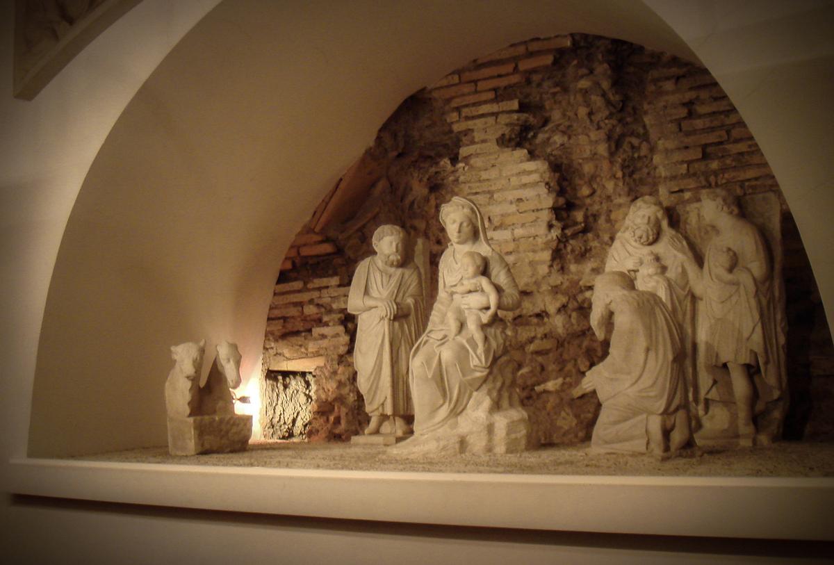 Standing in the small chapel reminiscent of a cave, Arnolfo di Cambio's stone figures evoked the constancy of over a thousand years of veneration. (Cropped image: Stefano Bolognini/<a href="https://commons.wikimedia.org/wiki/File:Arnolfo_di_Cambio_-_Presepio_-_Rm_8.JPG">Stefano Bolognini</a>, CC BY 3.0)