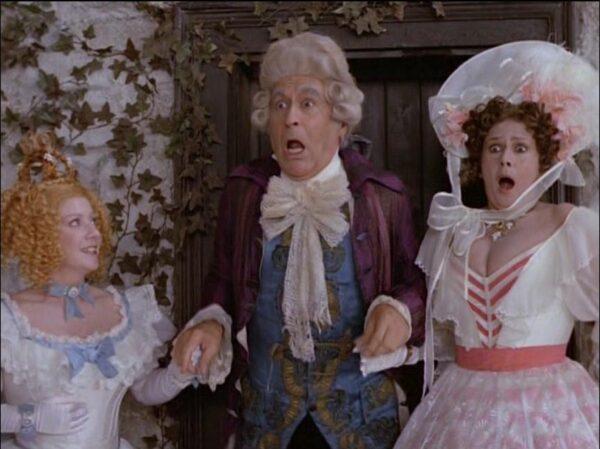 Cinderella's father and stepsisters appreciate Cinderella's kindness in Rossini's opera "La Cenerentola," in a 1981 performance at La Scala, in Rome. (IMDb)