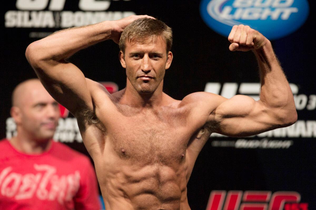 Mixed martial arts fighter Stephan Bonnar of the United States poses during the Ultimate Fighting Championship (UFC) 153 weigh-in event in Rio de Janeiro on Oct. 12, 2012. (Felipe Dana/AP Photo)