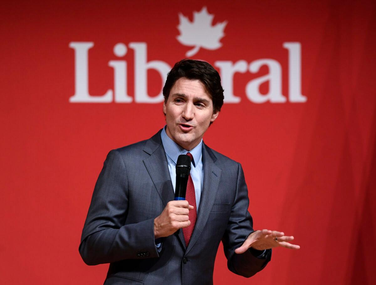 Prime Minister Justin Trudeau delivers an address at the Laurier Club Holiday Event, an event for supporters of the Liberal Party of Canada, in Gatineau, Que., on Dec. 15, 2022. (Justin Tang/The Canadian Press)