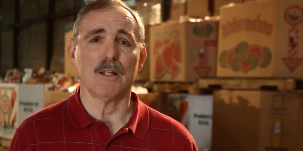 Tom Henry, Executive Director of hunger-relief organization Feed America First, talks about the misconceptions of hunger in “Hunger in America” (Skydive Films)