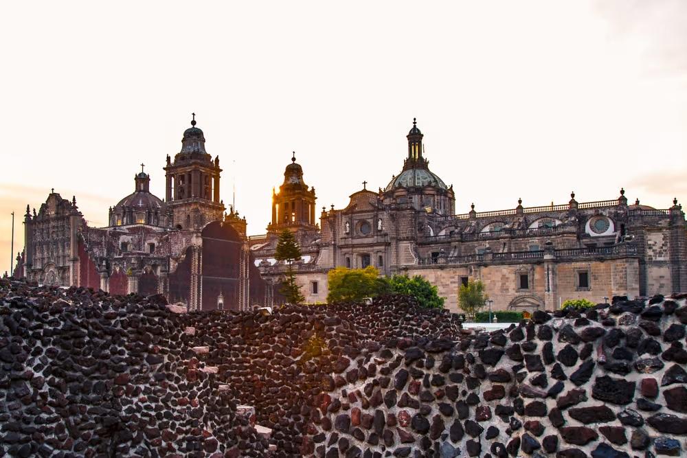 La Catedral Metropolitana de México built atop of the Templo Mayor, in Mexico City, in a file photo. (NadyaRa/Shutterstock)