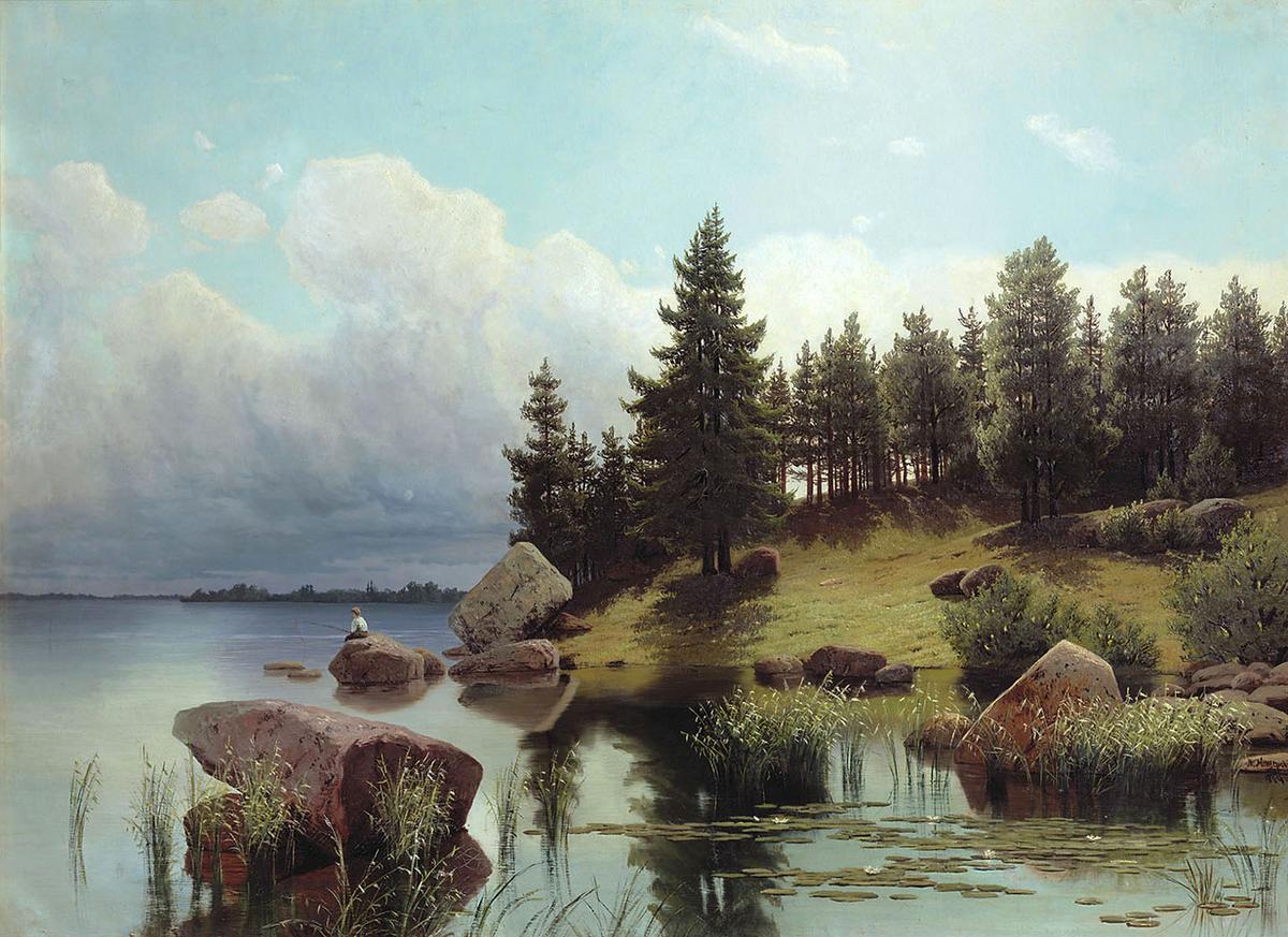 "Forest Lake," 1884, by Arseny Meshchersky. Oil on canvas. Nikanor Onatsky Regional Art Museum, Sumy, Ukraine. (Public Domain)