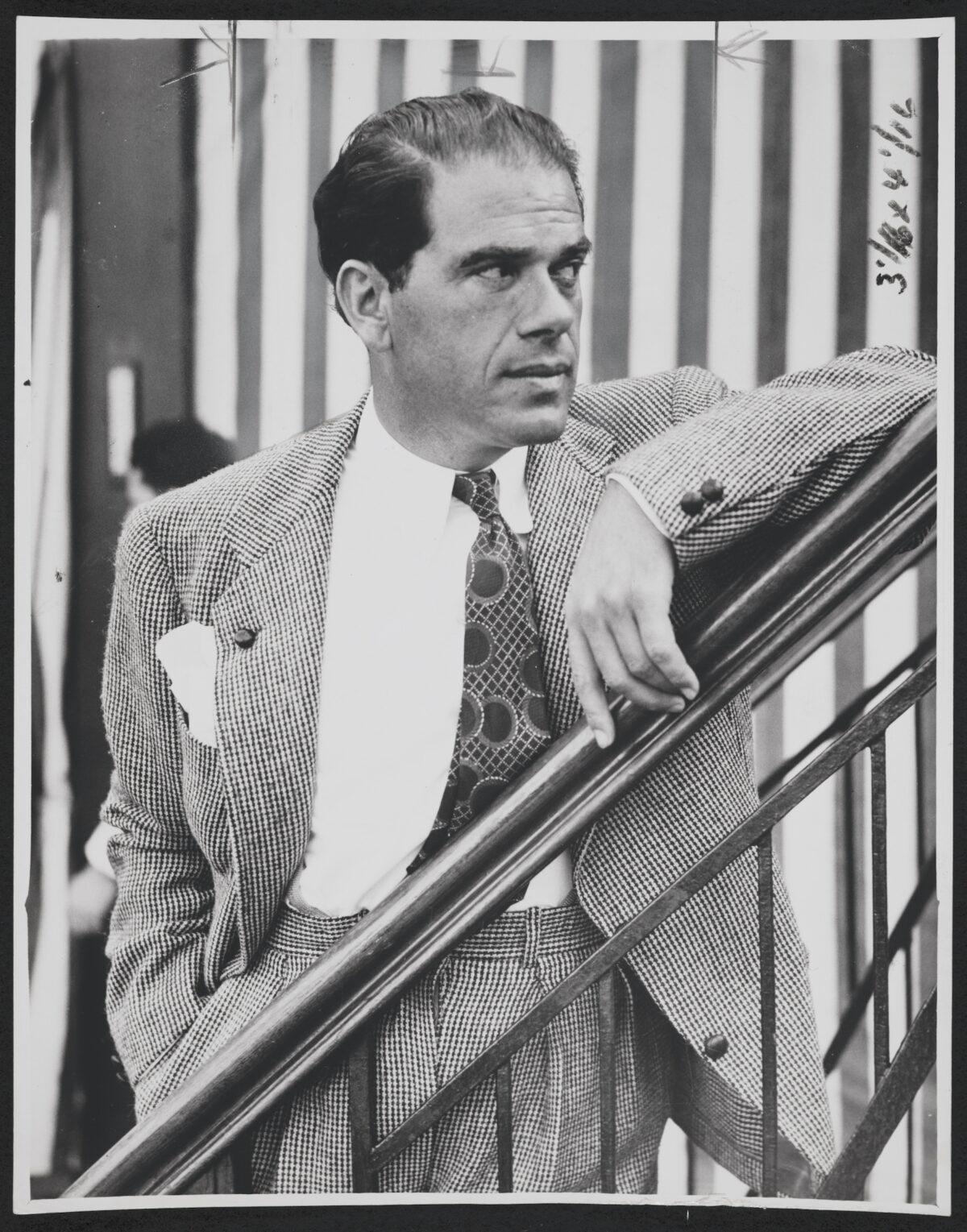 Photograph shows Frank Capra on board the SS Rex from Italy to New York on June 25, 1937. (Public Domain)